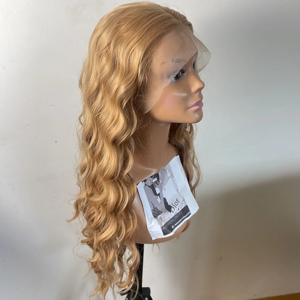 - 22” Strawberry Blonde Curly Wavy Lace Front Wig *NEW* - Picture 4 of 13